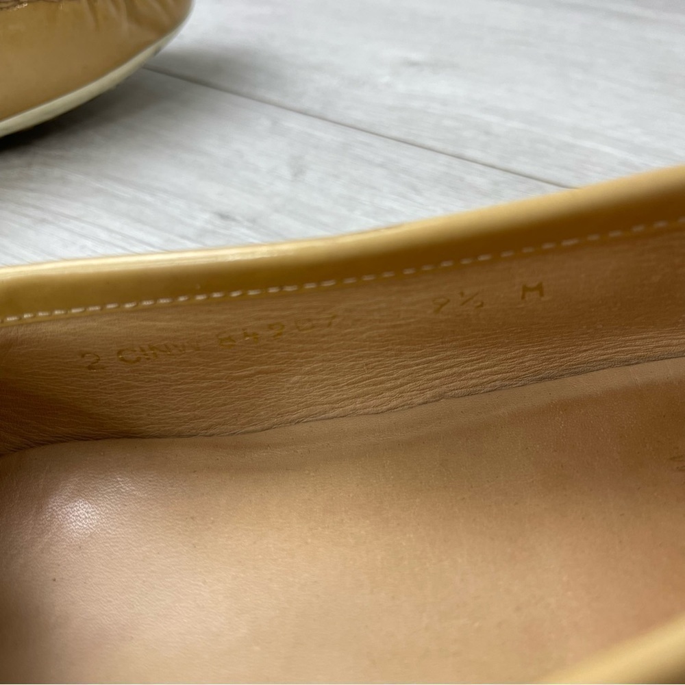 Stuart Weitzman Mach 1 Adobe Aniline Tan Patent Leather Driving Loafers Size 9.5 - Picture 10 of 11